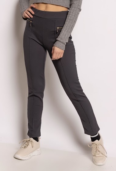 Großhändler C'Belle - Texturized leggings with zippers