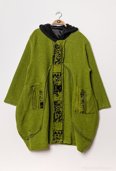 Wholesaler C'Belle - Coat with fur-lined hood