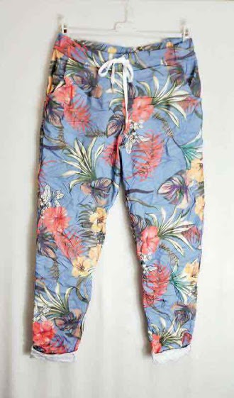 Wholesaler C'Belle - Pants with printed flowers