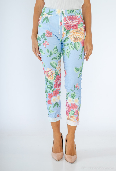 Wholesaler C'Belle - Printed pants with two side pockets