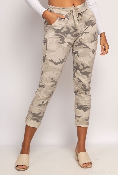 Grossiste C'Belle - Pantalon stretch motif camouflage