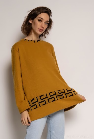 Wholesaler C'Belle - Sweater with printed detail