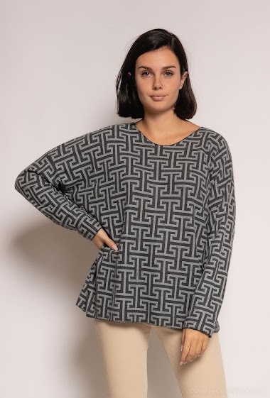Großhändler C'Belle - Sweater with geomatrical print
