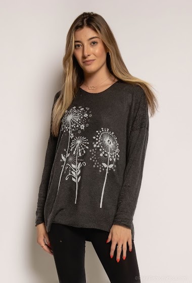 Großhändler C'Belle - Sweater with dandelion print