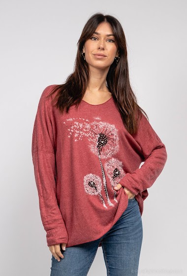 Wholesaler C'Belle - Knit sweater with logos