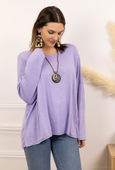 Wholesaler C'Belle - Thin jumper with necklace