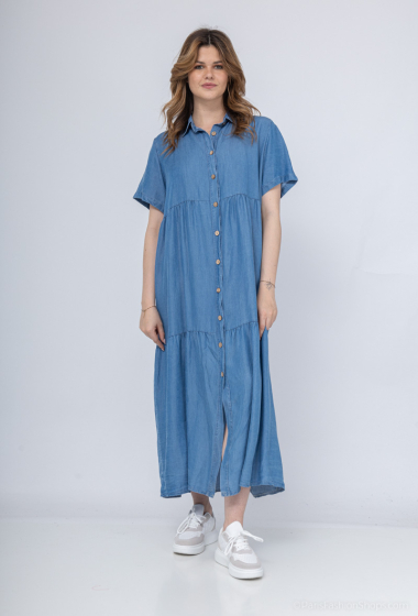 Wholesaler C'Belle - Jeans print shirt dress