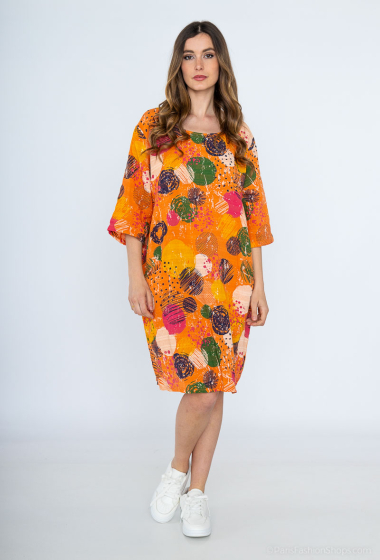 Großhändler C'Belle - Kleid aus Baumwolle mit Blumenprint