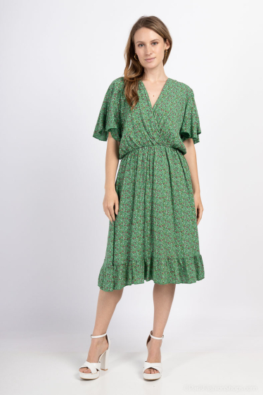 Wholesaler C'Belle - Short sleeve flower print dress
