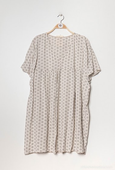 Wholesaler C'Belle - V-necked printed dress