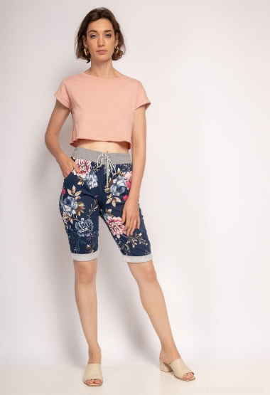 Großhändler C'Belle - Shorts mit Blumenprint