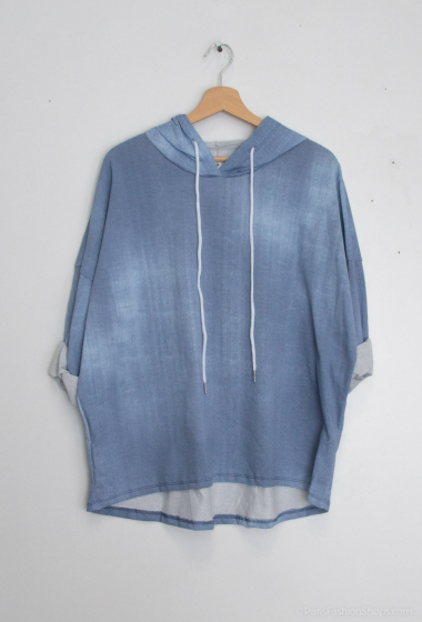 Großhändler C'Belle - Sweatshirt mit Jeans-Print