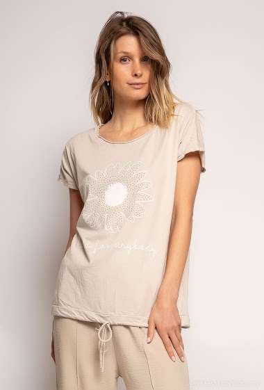 Wholesaler C'Belle - T-shirt with printed flower