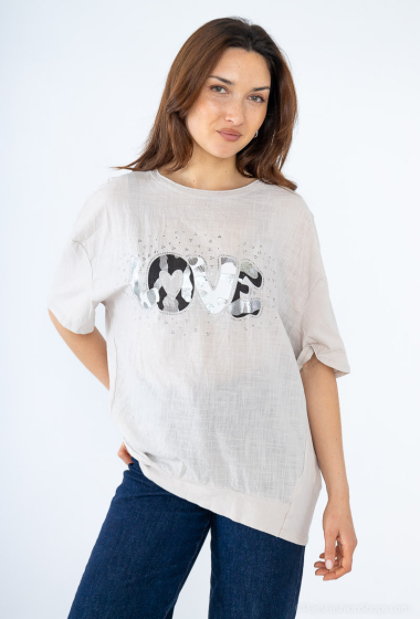 Großhändler C'Belle - T-Shirt mit Love-Print