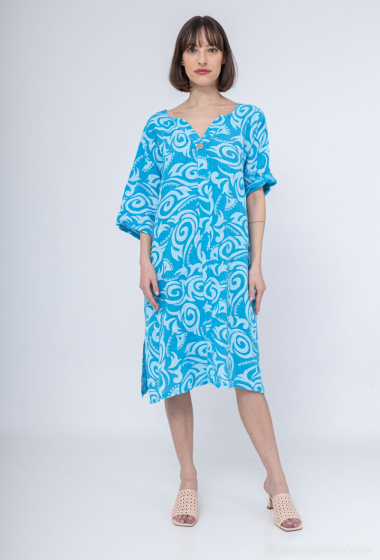 Wholesaler C'Belle - Printed tunic with a button at the front