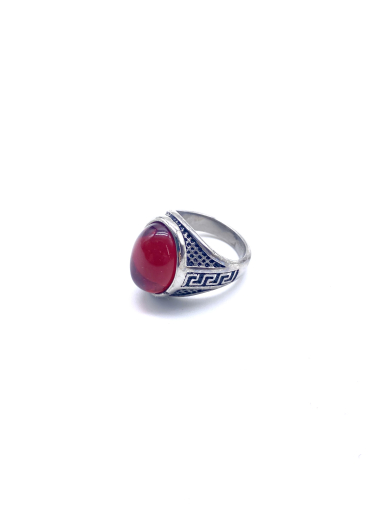 Wholesaler Cecile II - Silver stainless steel ring with stone.