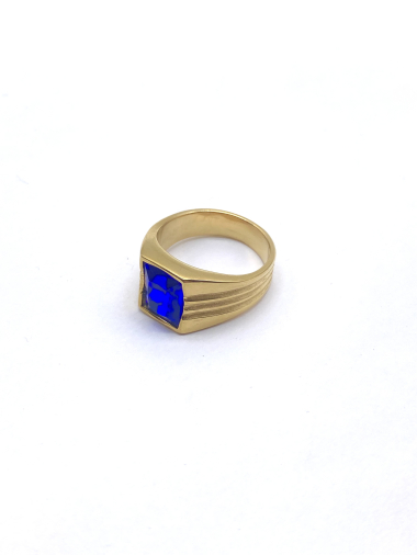 Wholesaler Cecile II - Gold stainless steel ring with a zirconia stone