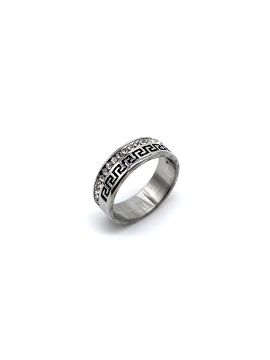 Wholesaler Cecile II - Stainless steel ring with rhinestones