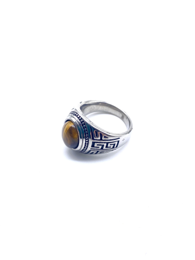 Wholesaler Cecile II - Stainless steel ring with tiger's eye stone.