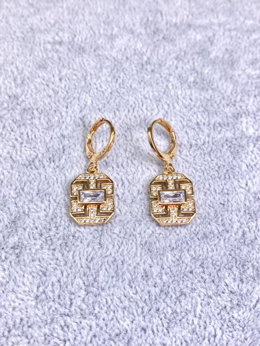 Wholesaler Cecile II - Gold plated copper earring