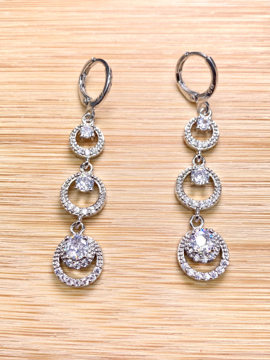 Wholesaler Cecile II - Silver plated copper earring
