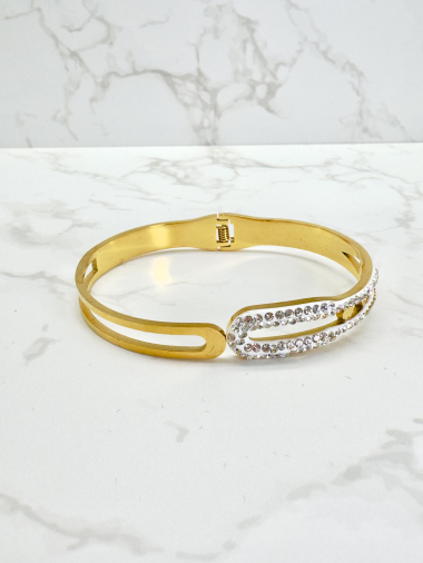 Wholesaler Cecile II - Bangle bracelet with rhinestones