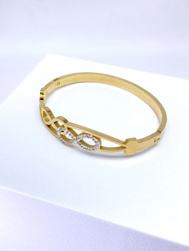 Wholesaler Cecile II - Infinite stainless steel bangle bracelet