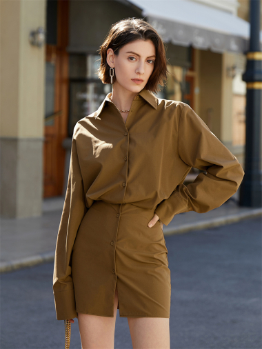 Wholesaler CEDELAR - brown dress