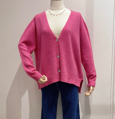 Wholesaler Céliris - Cashmere knit vest with cable back
