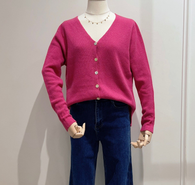 Wholesaler Céliris - Cashmere knit vest with cable back