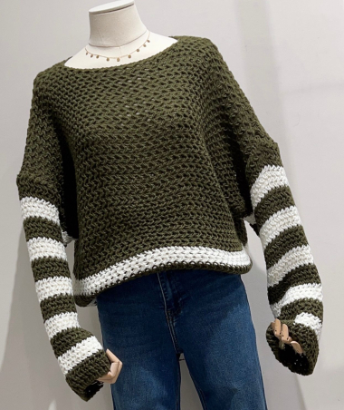 Wholesaler Céliris - Oversized ribbed sweater with turtleneck