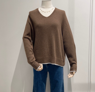 Wholesaler Céliris - Cashmere knit sweater with metallic thread