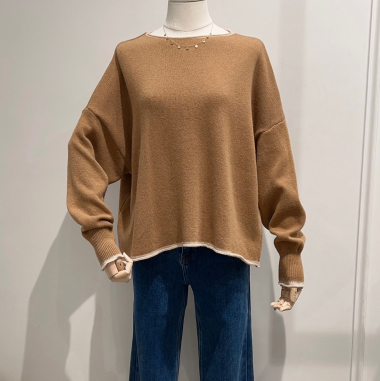 Wholesaler Céliris - Cashmere knit sweater with seamless finish