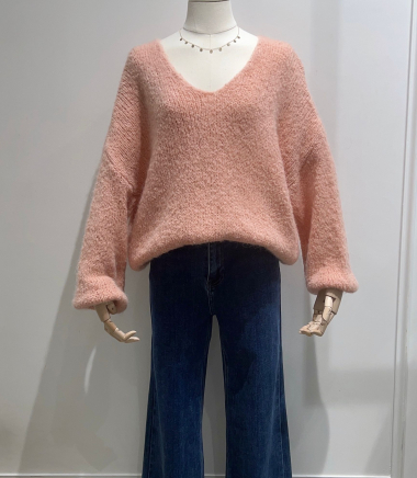 Wholesaler Céliris - V-neck mohair sweater