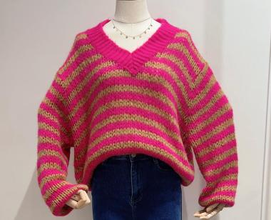 Wholesaler Céliris - Short-sleeved striped jumper