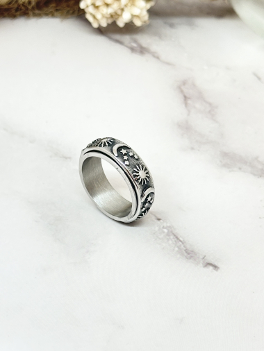 Wholesaler Ceramik - Stainless steel ring anti-stress rotating rings viking pattern