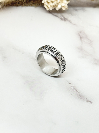 Wholesaler Ceramik - Stainless steel ring anti-stress rotating rings viking pattern
