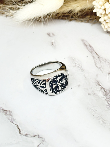 Wholesaler Ceramik - Stainless steel knight fleur de lys ring