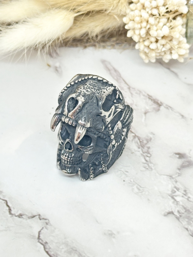 Wholesaler Ceramik - Stainless steel ring Abalone shell stone signet ring