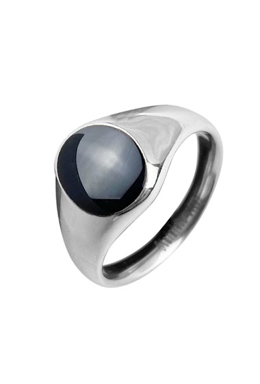 Großhändler Ceramik - Stainless Steel Men's Ring