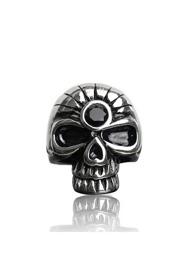 Wholesaler Ceramik - Men's Stainless Steel Ring - JH Skull