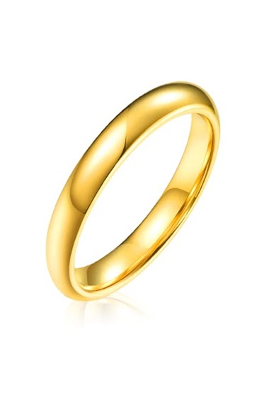 Großhändler Ceramik - Women's ring Stainless steel wedding engagement ring 4mm rounded Size 51-65