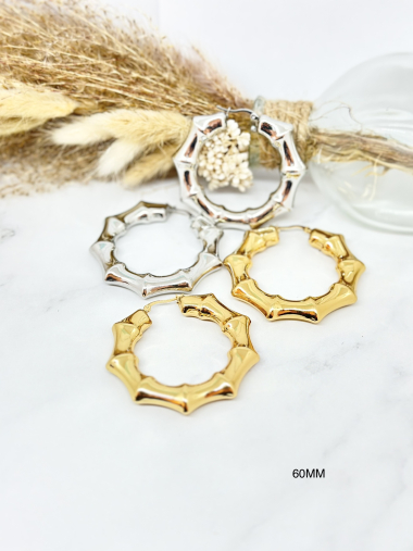 Großhändler Ceramik - Blumen-Ohrringe aus Edelstahl für Damen