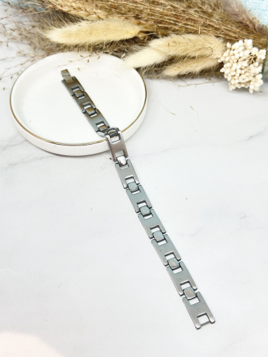 Wholesaler Ceramik - Stainless steel curb bracelet with personalized engraving plate