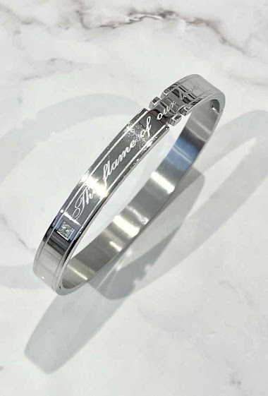 Mayorista Ceramik - Stainless steel bracelet with zirconium strass