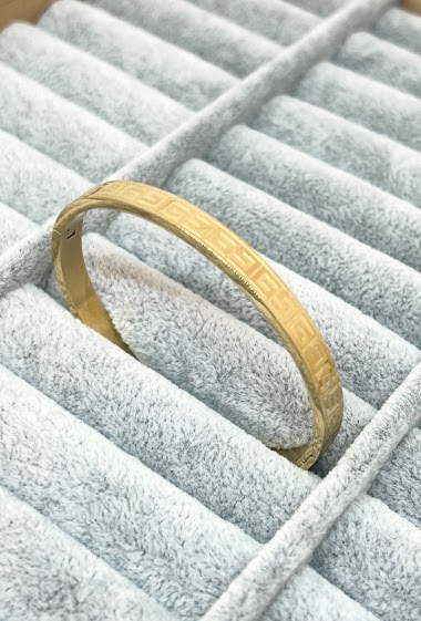 Wholesaler Ceramik - Stainless steel bracelet width 6mm gold color