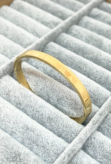 Wholesaler Ceramik - Stainless steel bracelet width 6mm gold color