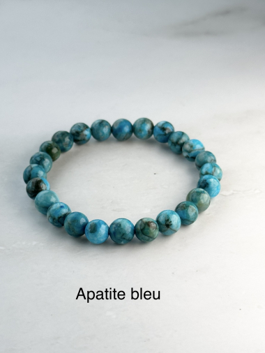 Wholesaler Ceramik - Natural Stone Bracelet 8mm Blue Chalcedony