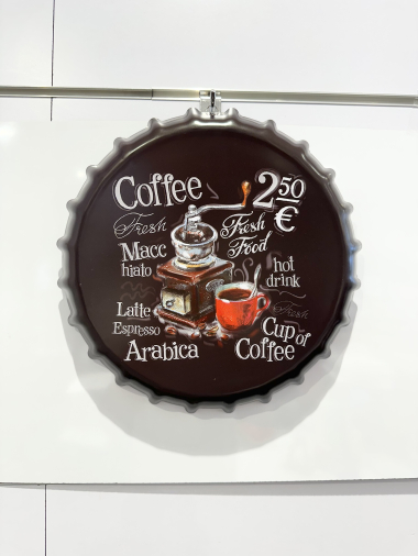 Wholesaler Ceramik - Decorative metal wall capsule 33 cm COFFE