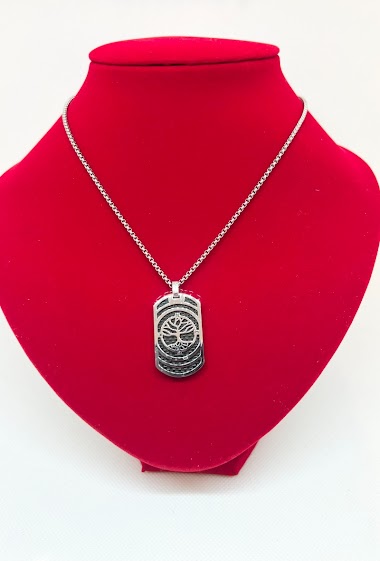 Mayorista Ceramik - Stainless steel necklace with pendant